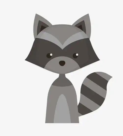 矢量装饰狐狸矢量卡通简洁扁平化黑色狐狸