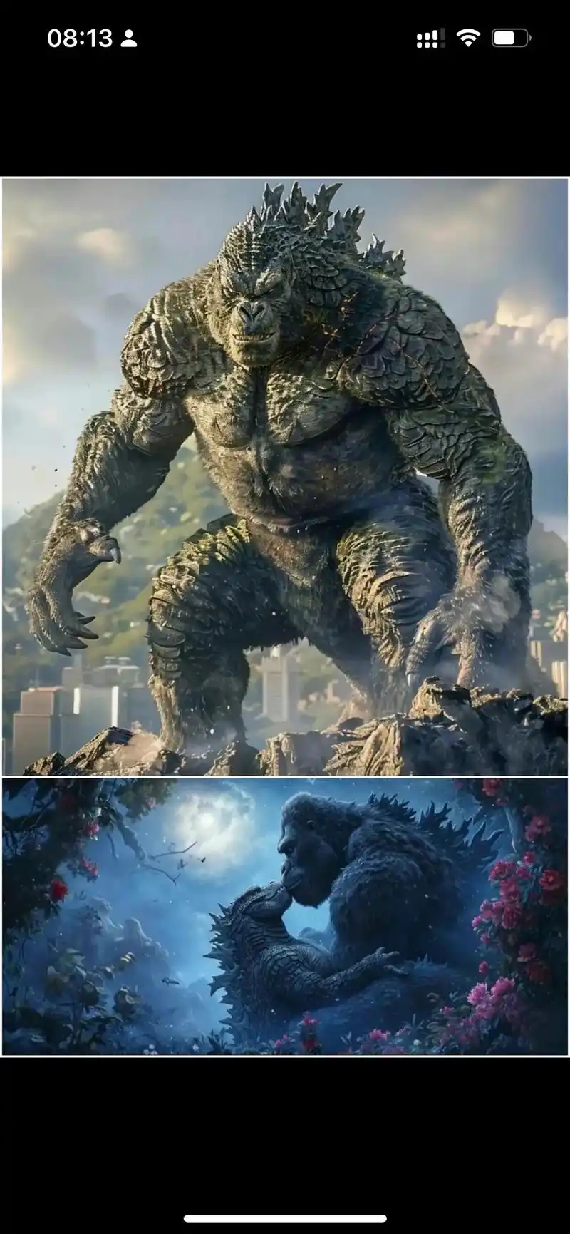 哥斯拉大战金刚2 哥斯拉:穿最萌粉的皮肤,打最霸气的架#金 - 抖音
