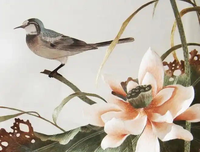 苏绣《秋荷》双面绣