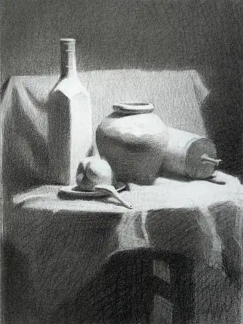 221今天进行清华素描光影练习步骤77照片