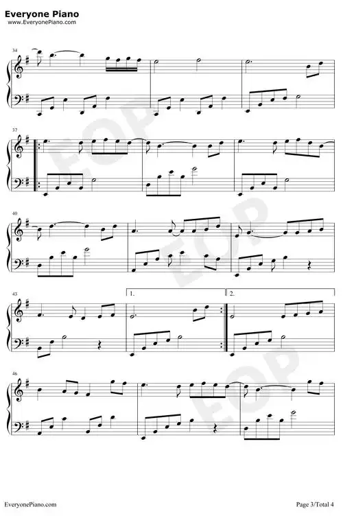 月色思念钢琴谱__赵海洋