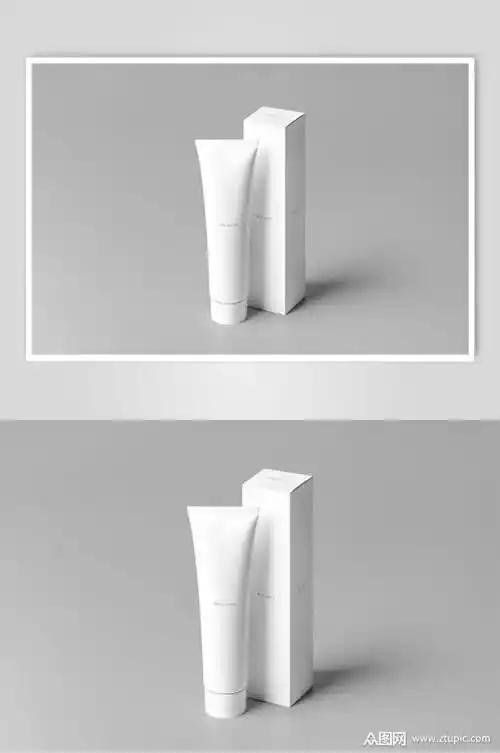 白色牙膏盒样机素材