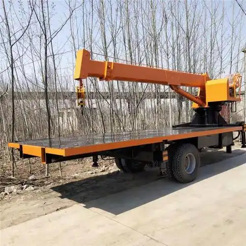 拖拉机头带牵引吊 6吨农用拉板房平板随车吊 工程平板自备吊厂家