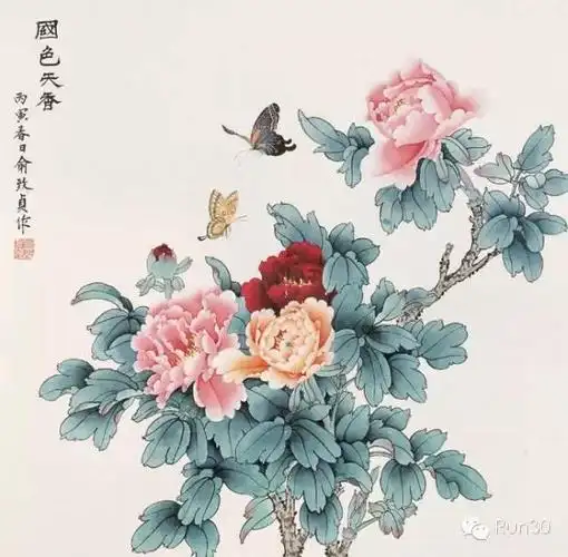 国画大师俞致贞工笔花鸟作品欣赏