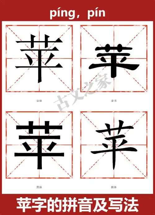 苹的拼音怎么读