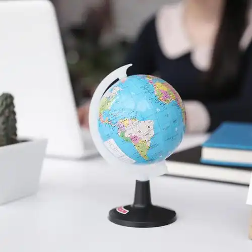 学生学习小号便携轻便可旋转地球仪地理教学中文地球仪摆件