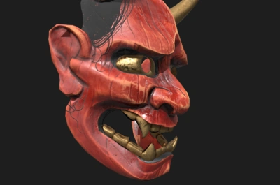 208 pbr次世代 面具 般若 日本面具 鬼 恶灵 假面 能剧 神话 日式
