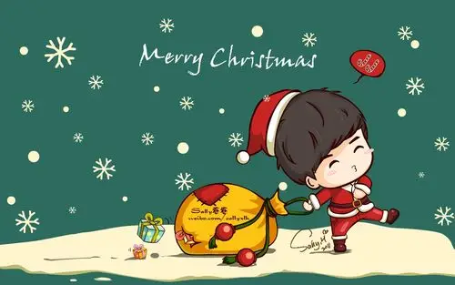 圣诞可爱卡通壁纸 _ 林俊杰q版- 呼呼林 林俊杰 卡通 动漫 q版 明星