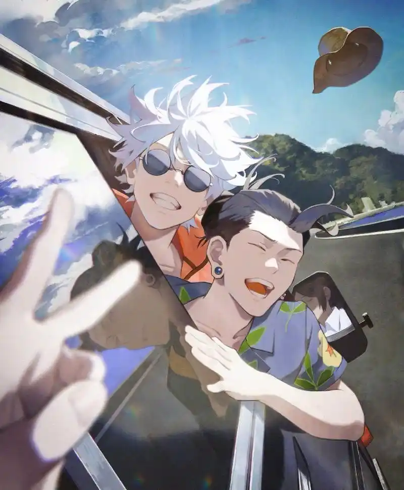 五条悟和夏油杰 (twi:9bamelo) 676767#乐享周末分享吧# #咒术