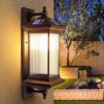 秀谛亚太阳能壁灯led户外防水大门口花园别墅阳台中式仿古庭院室外墙