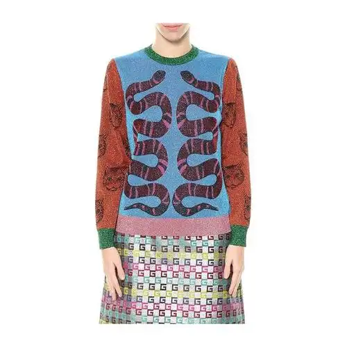 【18年春夏】 古驰/gucci 女士 蛇 撞色 女士针织衫/毛衣