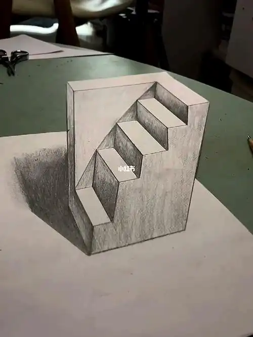 简单的楼梯3d画想学习的别眨眼哦