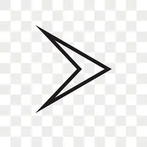 右箭头图在透明背景上隔离的向右箭头矢量图标, 右箭头徽标概念照片