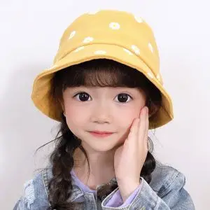 女宝宝帽子春秋3-6岁女童可爱小清新花朵渔夫帽儿童遮阳渔夫帽潮4