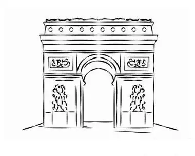 世界各地建筑物的简笔画 - 简单简笔画