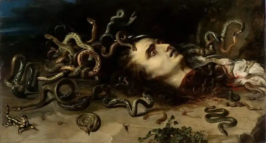 美杜莎之头 约为1617-18 橡木板油画08旧金山美术博物馆耶稣上十字