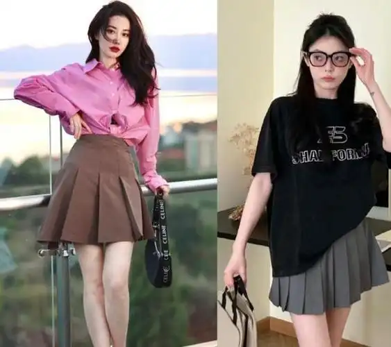 夏天穿百褶裙配什么上衣好看?百褶裙怎么搭配衣服