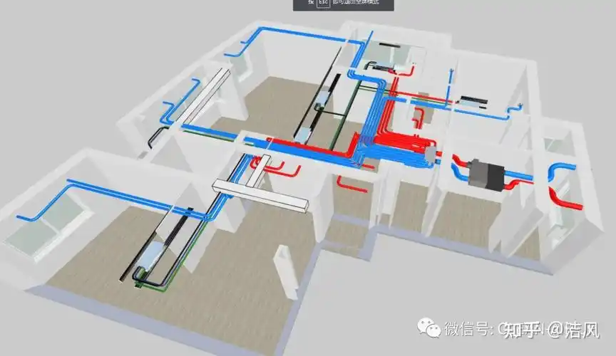 洁风设计上海松下直流双马达fy35zjd2c新风系统设施工评测案例