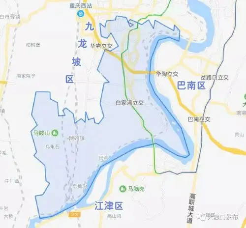 大渡口辖区面积103平方公里,位于主城西南,毗邻九龙坡区,与巴南区和