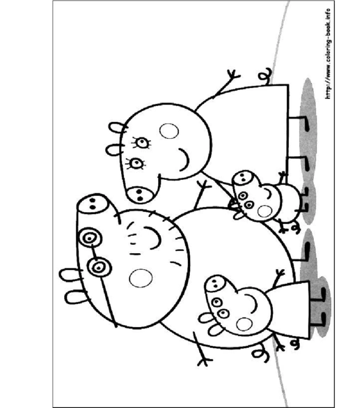 小猪佩奇(粉红猪小妹)儿童填色画