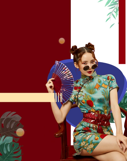 复古风国潮服饰专场淘宝banner
