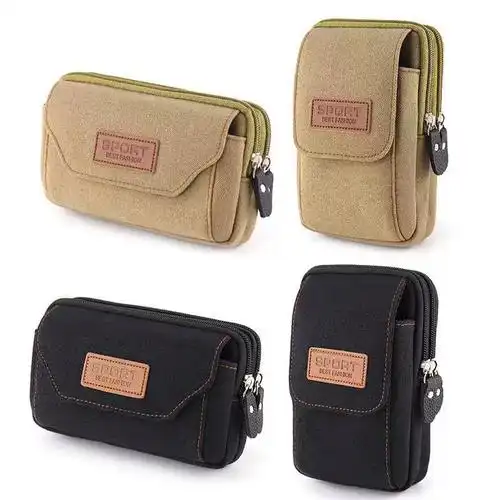 时尚手机包男士手机袋挂包腰带腰包多功能穿皮带手机套横竖款新款