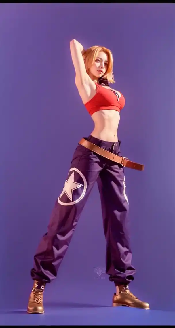 "kof"游戏中人物玛丽,真人写真