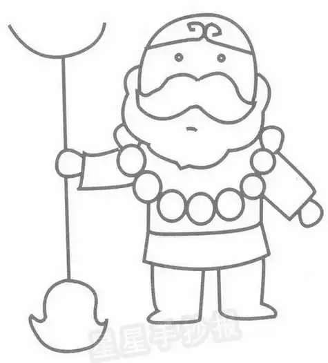 沙和尚的简笔画沙和尚的简笔画怎么画