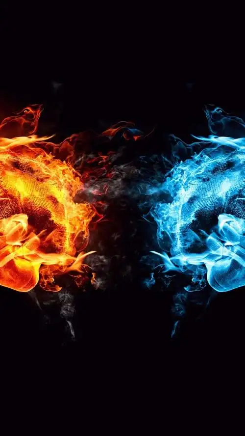 冰与火的对决 750x1334 iphone 8/7/6/6s 壁纸,图片,背景,照片