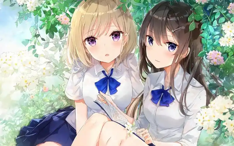 动漫姐妹花桌面壁纸17