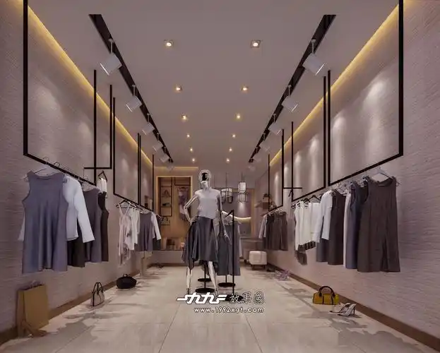 1992效果图~工装服装店