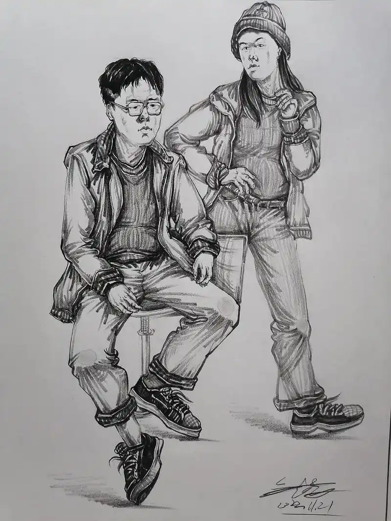 美术生 #画室日常 #速写人物 #想画就画 #vlog日常 - 抖音