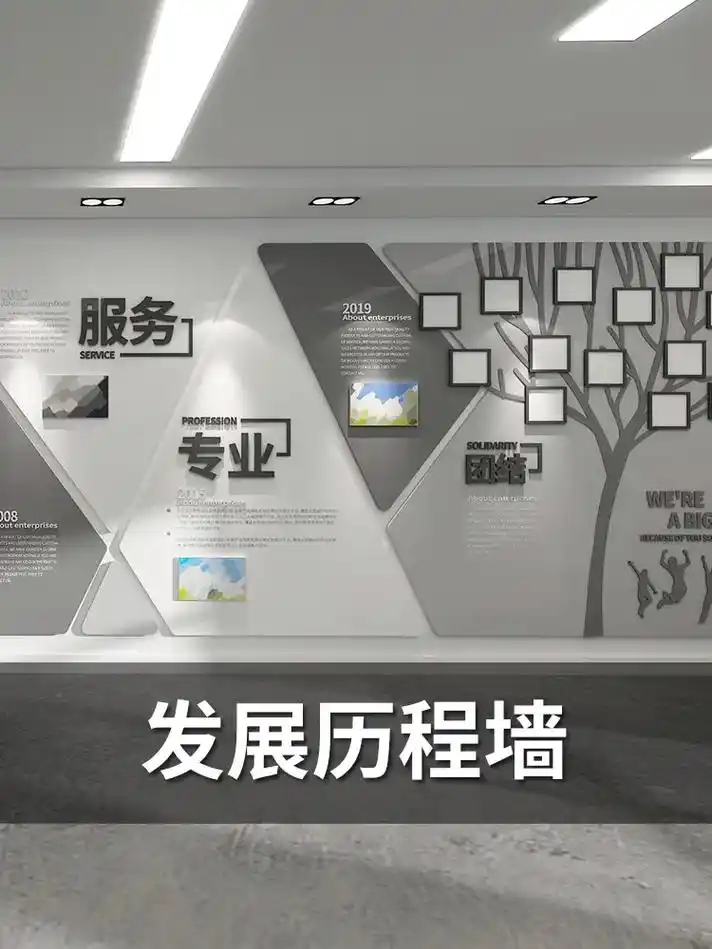 企业发展历程文化墙设计.#企业文化 #发展历程 ##文化墙设 - 抖音