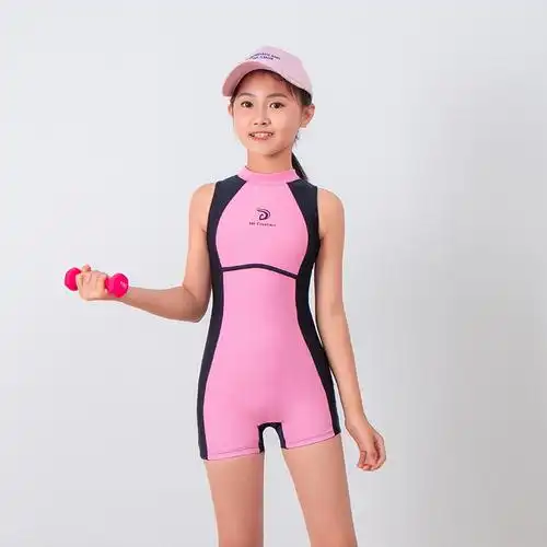 儿童泳衣女童连体初学者专业训练比赛游泳衣女孩儿童泳衣