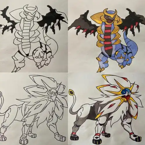 神奇宝贝宝可梦简笔画涂色教程