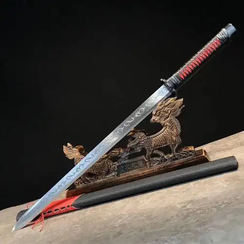 车载一体唐横硬刃长刀剑户外防身高锰钢中款简装唐剑冷兵器未开刃