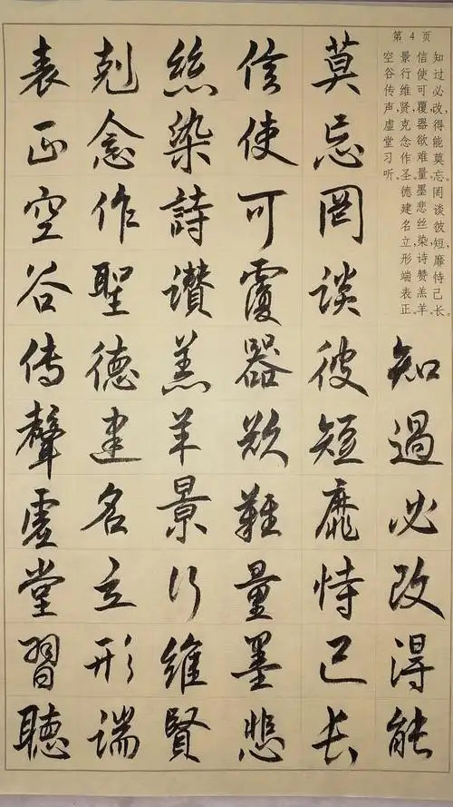 金为君集王羲之行书字体敬录《千字文》,取法书理,会意文理,现代人写