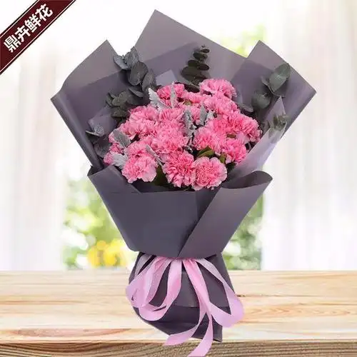 19朵粉色康乃馨花束