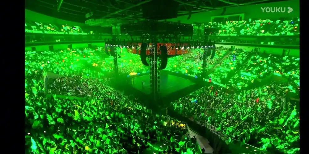 王一博演唱会绿海