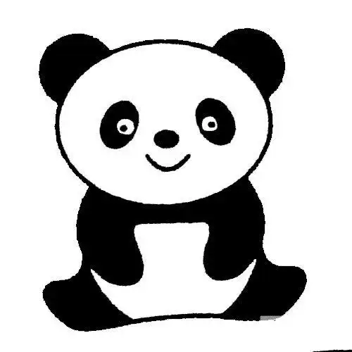 大熊猫简笔画实例及画法步骤