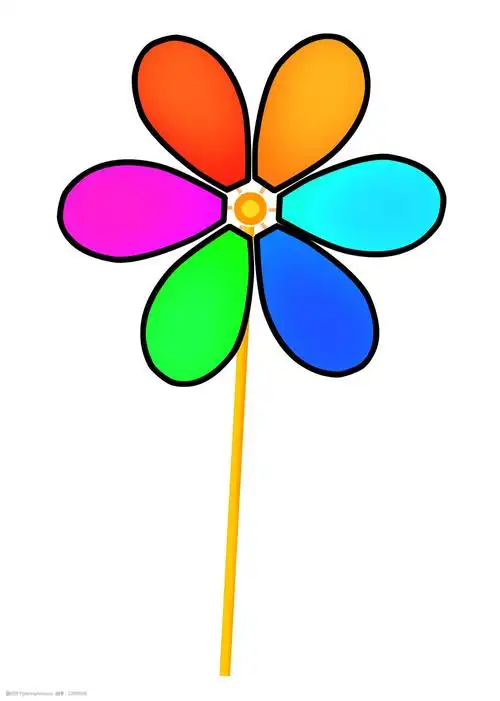 玩具风车装饰插画