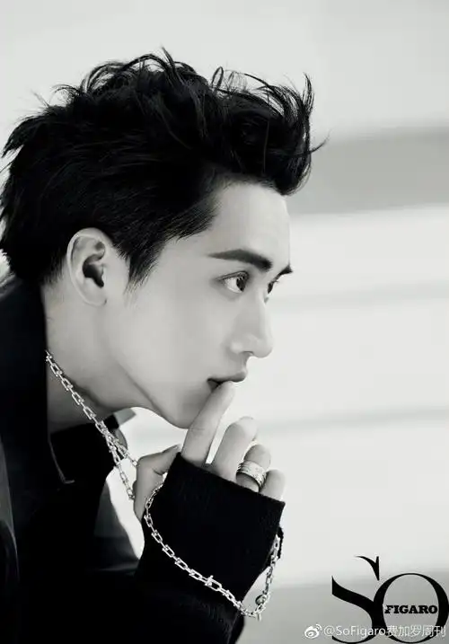 许魏洲黑白时尚完美侧颜