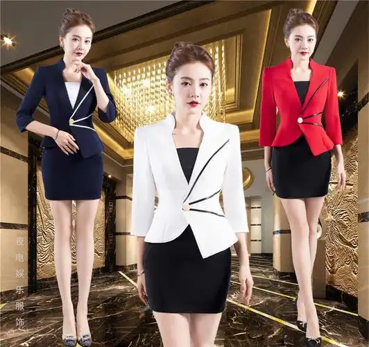 夜总会dj包房公主服秋冬长袖夜场ktv包厢酒吧女服务员白色工衣夏