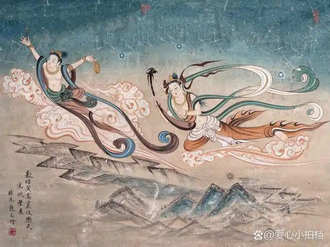 临摹敦煌壁画唐代飞天