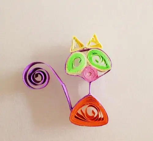 手工制作:衍纸小猫