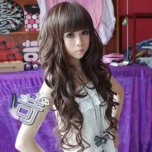 杀马特假发女长发全头套式非主流蓬松长直卷发仿真自然整顶修脸