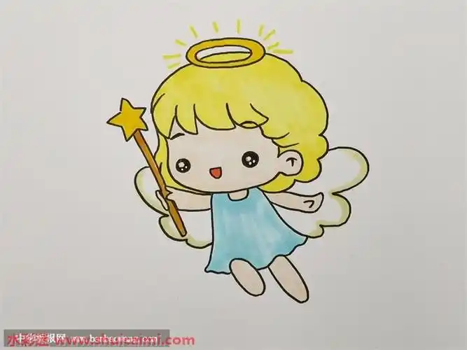带翅膀小天使怎么画带翅膀小天使简笔画简单彩色