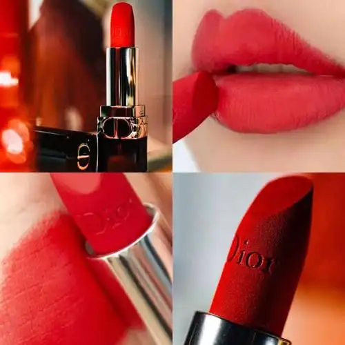 dior迪奥口红烈艳蓝金魅惑粉漾闪亮女士显色唇膏35g烈焰蓝金999丝绒