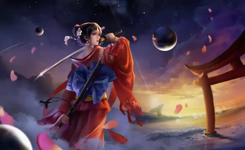 三体智子 和服 武士刀 唯美好看动漫美女4k壁纸_彼岸图网.jpg