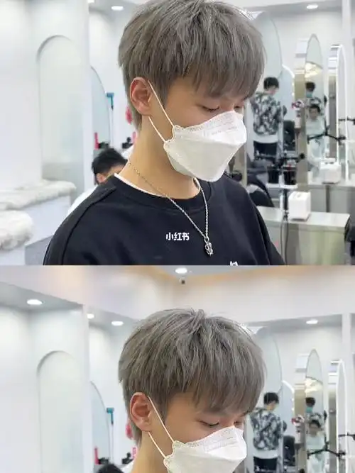 2022男生夏季发型奶奶灰碎盖